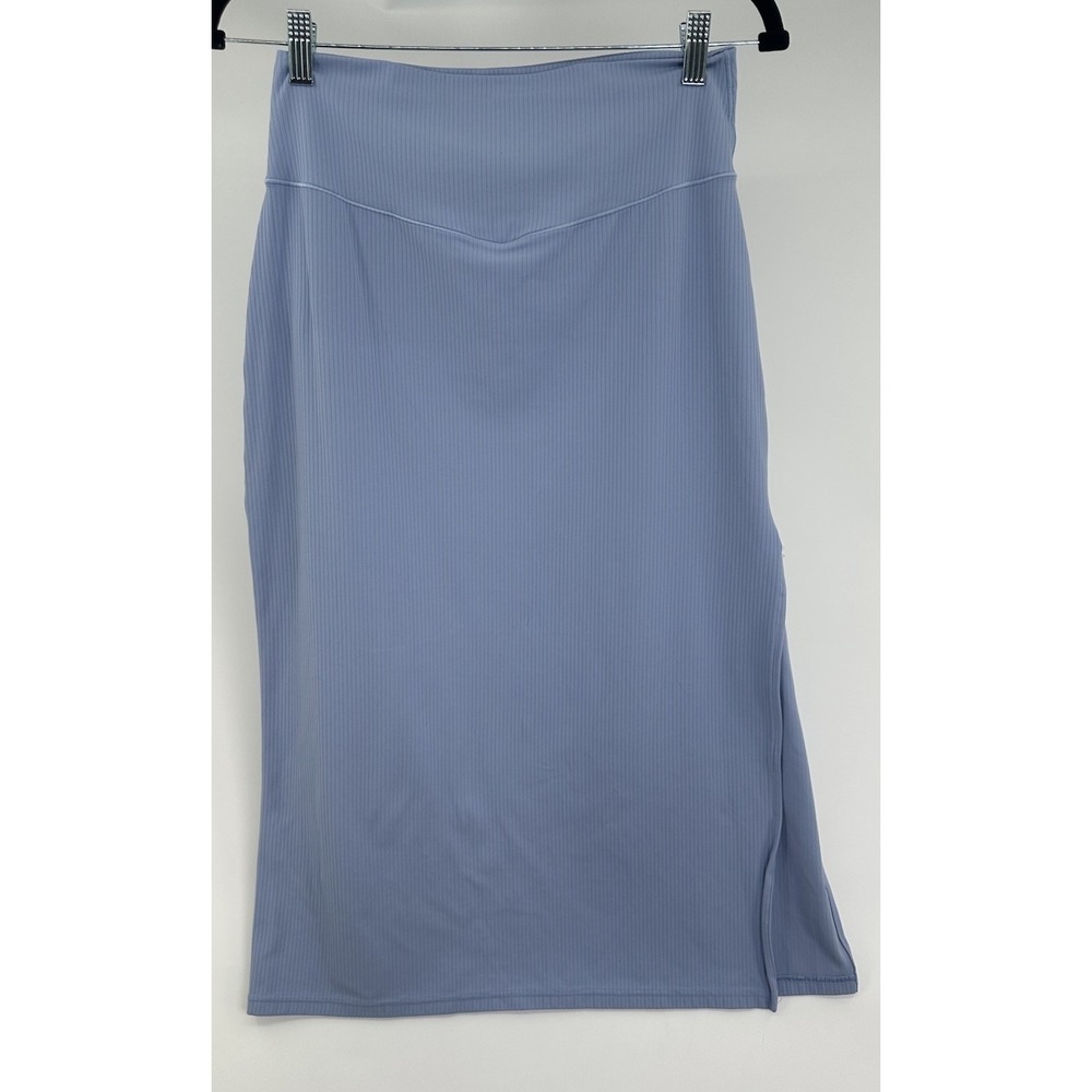 OFFLINE by Aerie Real Me Xtra Ribbed Maxi Skirt Periwinkle Blue High Waist Small
